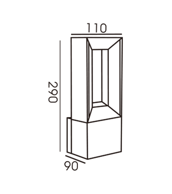 110 クワッド ベベル光誘導ウォール ランプ HR60092S 110 クワッド ベベル光誘導ウォール ランプ HR60092S