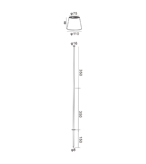 775 充電式ランプ ランプシェード付き HR95044-775 775 充電式ランプ ランプシェード付き HR95044-775