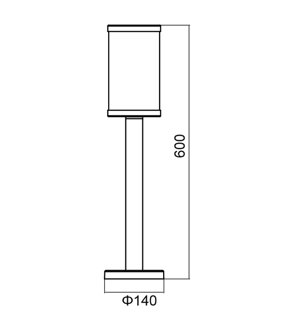 縦縞ガラスLEDガーデンランプHR60132-600 縦縞ガラスLEDガーデンランプHR60132-600